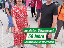 ehrenamtliche Helferin und Sachkundige Bürgerin Irina Ehlermann und der Vorsitzende der Grünen Harald Brückner