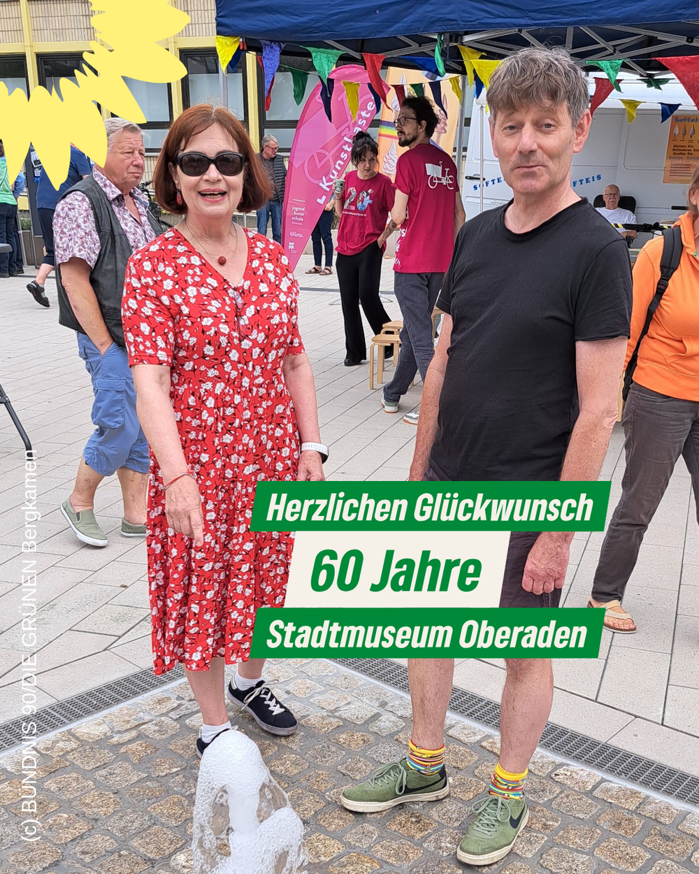 ehrenamtliche Helferin und Sachkundige Bürgerin Irina Ehlermann und der Vorsitzende der Grünen Harald Brückner ehrenamtliche Helferin und Sachkundige Bürgerin Irina Ehlermann und der Vorsitzende der Grünen Harald Brückner